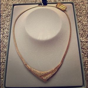 Vintage Krementz 14k Gold Overlay V Necklace